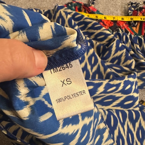 THML - Geographic Tribal Maxi Small Blue Diamond Boho Dress - Picture 5 of 5